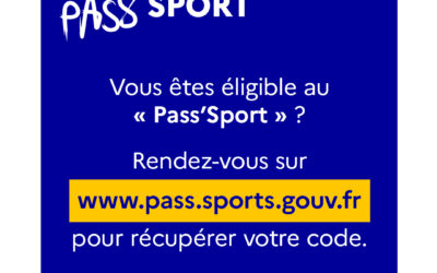 ⏱️Il est encore temps de profiter du Pass’Sport !