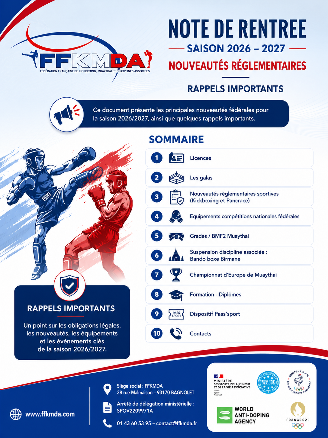 Note de Rentrée saison 2026-2027